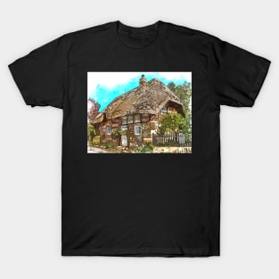 Thatched Cottage - English Village T-Shirt